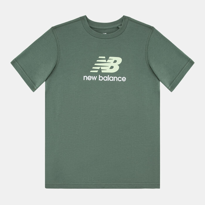 New Balance Kids' Jersey Stacked Logo T-Shirt Green New Balance Kids' Jersey Stacked Logo T-Shirt Green image number 0