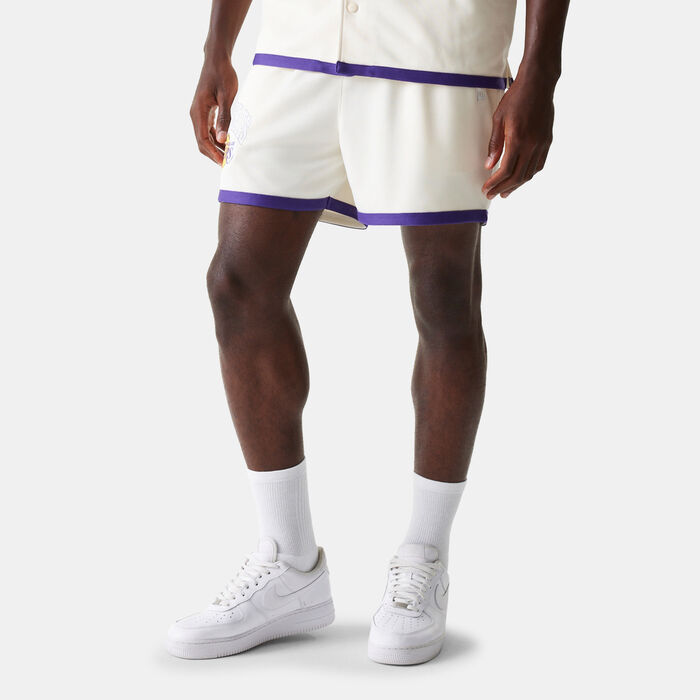 New Era Men's NBA LA Lakers Team Logo Shorts White New Era Men's NBA LA Lakers Team Logo Shorts White image number 0