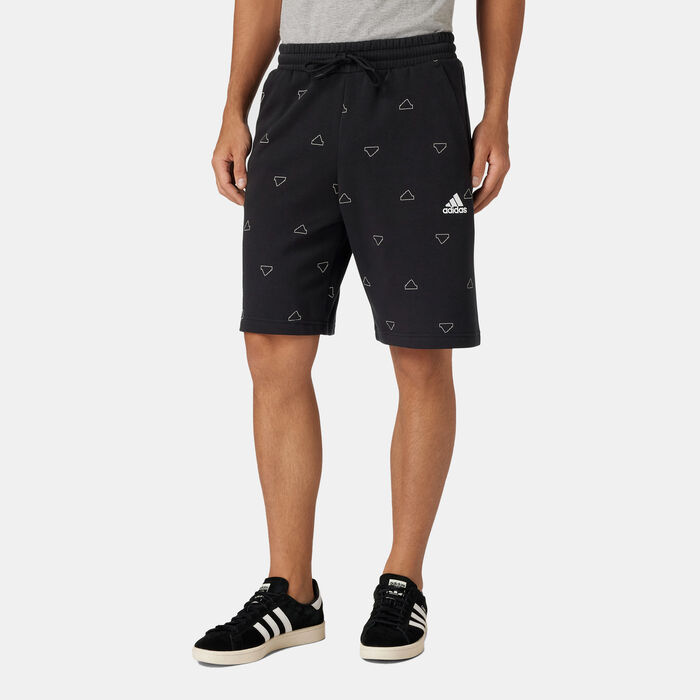 adidas Men's Seasonal Essentials Monogram Graphic Shorts Grey adidas Men's Seasonal Essentials Monogram Graphic Shorts Grey image number 0