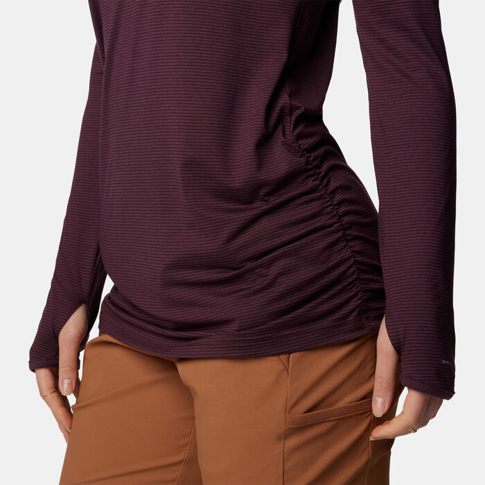Columbia Women's Leslie Falls Hiking Top Purple Columbia Women's Leslie Falls Hiking Top Purple image number 4
