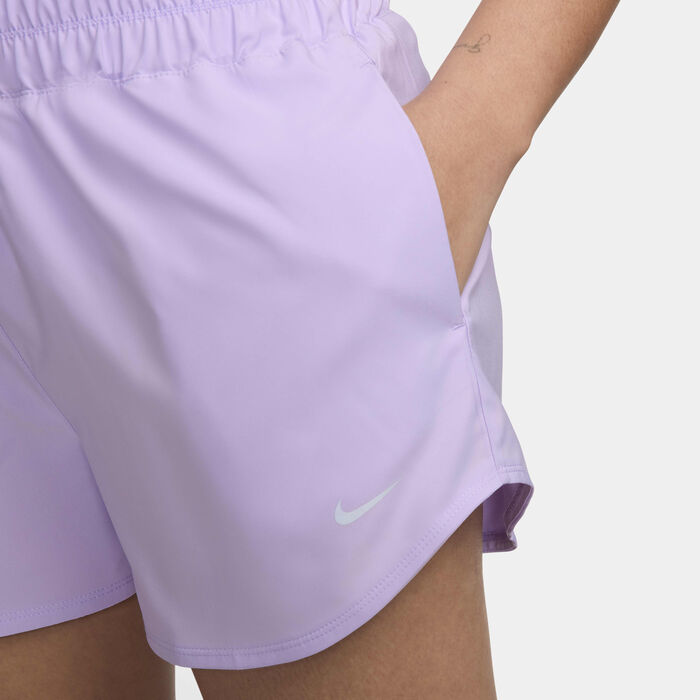 Nike Women's Dri-FIT One Ultra High-Waisted Shorts Purple Nike Women's Dri-FIT One Ultra High-Waisted Shorts Purple image number 4