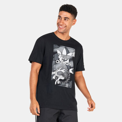 Buy adidas Originals Men\'s Camo Tongue T-Shirt KSA Black Graphic in -SSS
