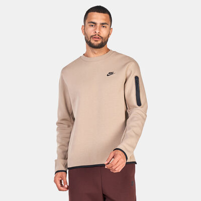 Nike Men's Sportswear Tech Fleece Crew Sweatshirt Beige Nike Men's Sportswear Tech Fleece Crew Sweatshirt Beige