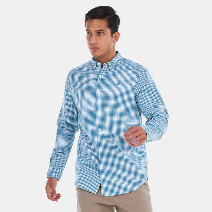Timberland Men's Suncook River Poplin GIngham Shirt Pink Timberland Men's Suncook River Poplin GIngham Shirt Pink image number 0
