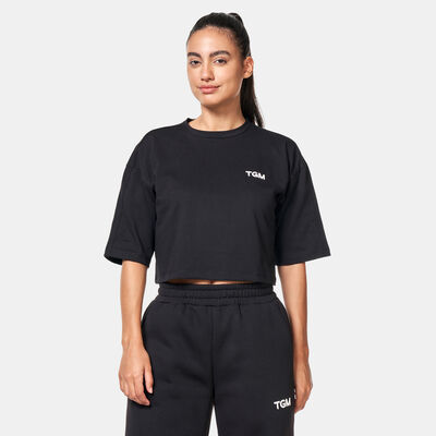 The Giving Movement Women's Logo Crop Top Black