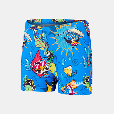 Speedo Kids' Learn To Swim All Over Swimming Shorts Blue