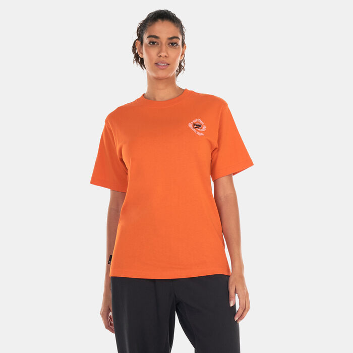PUMA Women's Downtown Relaxed Graphic T-Shirt Orange PUMA Women's Downtown Relaxed Graphic T-Shirt Orange image number 0