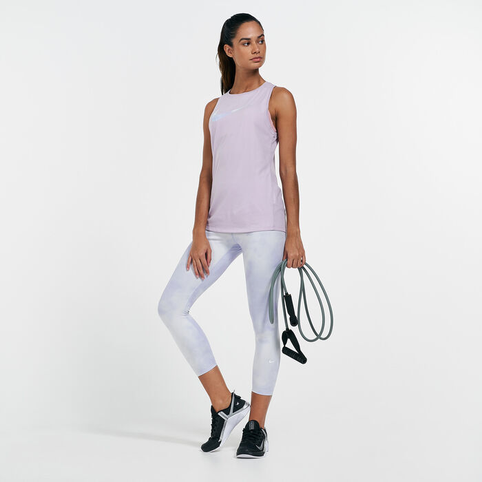 Nike Women's Dri-FIT Icon Clash Tank Top Purple Nike Women's Dri-FIT Icon Clash Tank Top Purple image number 2