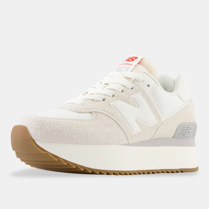 New Balance Women's 574+ Shoes Brown image number 8