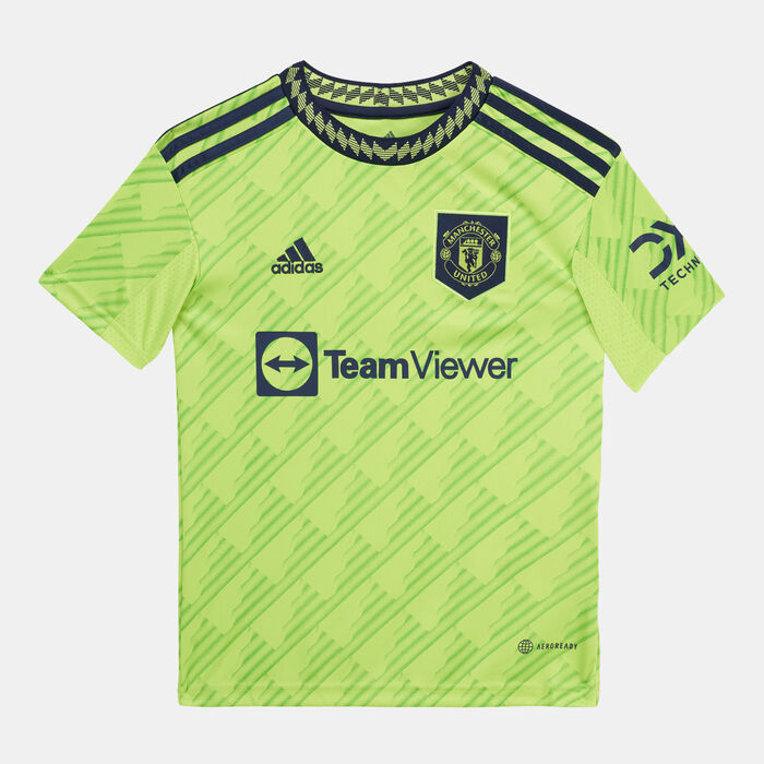 adidas Kids' Manchester United Third Jersey - 2022/23 yellow adidas Kids' Manchester United Third Jersey - 2022/23 yellow image number 0