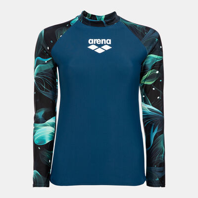 Arena Women's Modesty Long Sleeve Swimming Rashguard Black