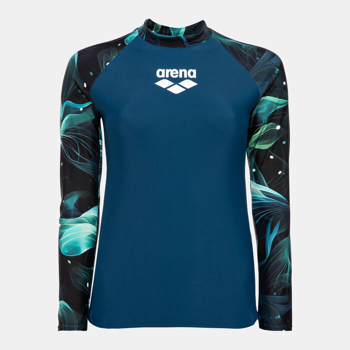 Arena Women's Modesty Long Sleeve Swimming Rashguard Black image number 0