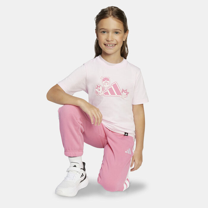 adidas Kids' Anime Pets Graphic T-Shirt Pink adidas Kids' Anime Pets Graphic T-Shirt Pink image number 3
