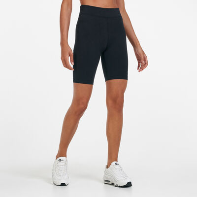 Nike Women's Sportswear Essential Mid-Rise Biker Shorts Black Nike Women's Sportswear Essential Mid-Rise Biker Shorts Black