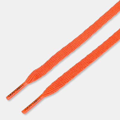 TUBELACES White Flat Shoe Lace Green