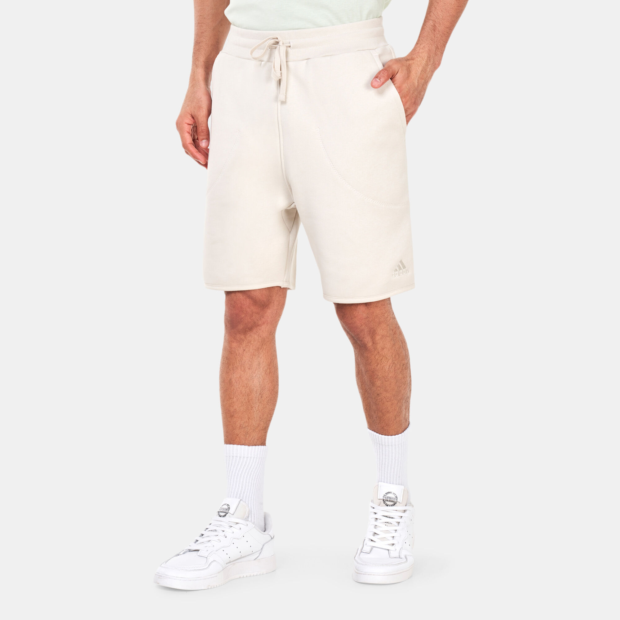 Adidas fleece shorts top mens