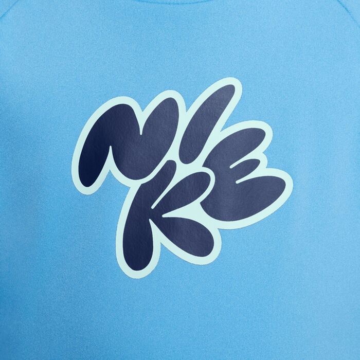 Nike Swim Kids' Logo Hydroguard Swimming T-Shirt Blue image number 5