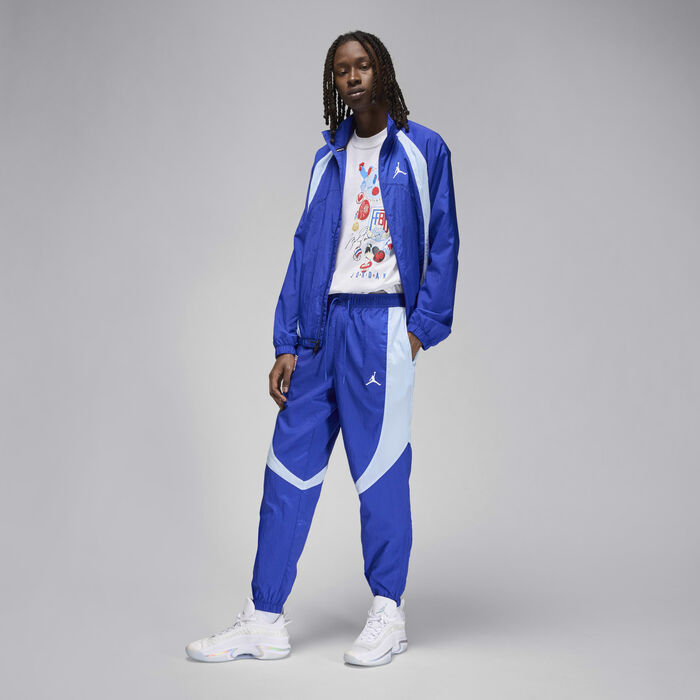 Jordan Men's JAM x Fédération Française de Basketball Sport Warm-Up Trousers Blue Jordan Men's JAM x Fédération Française de Basketball Sport Warm-Up Trousers Blue image number 5