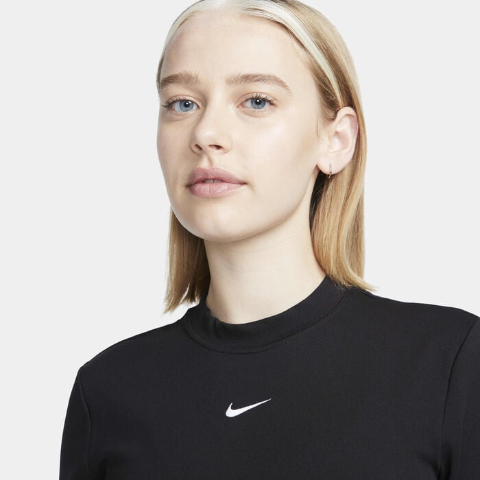 Nike Women's Sportswear Essential Midi Dress Black Nike Women's Sportswear Essential Midi Dress Black image number 2