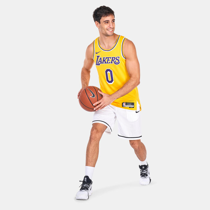 Nike Men's Dri-FIT NBA Swingman Los Angeles Lakers Icon Edition Jersey - 2022/23 yellow Nike Men's Dri-FIT NBA Swingman Los Angeles Lakers Icon Edition Jersey - 2022/23 yellow image number 2