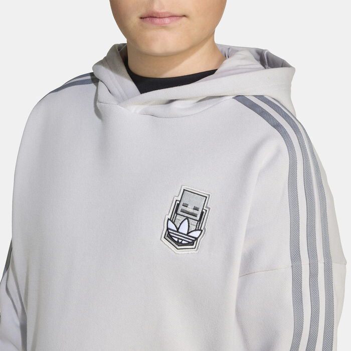 adidas Originals Kids' Minecraft Hoodie Grey image number 4