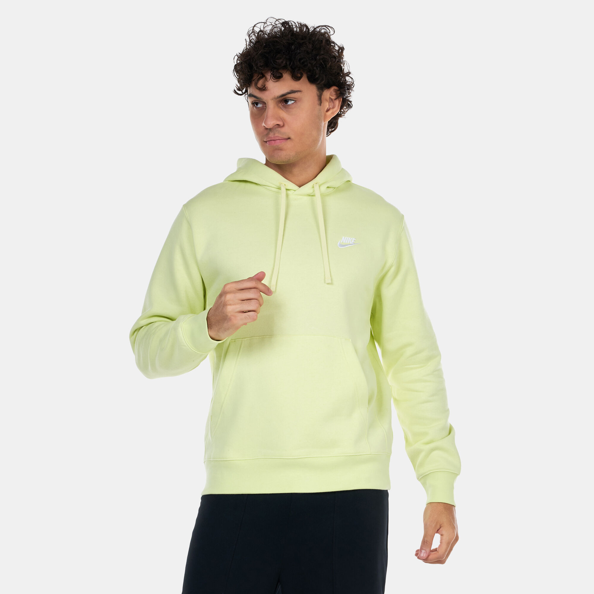 Sportswear Club Fleece Pullover Hoodie Green Nike in KSA SSS