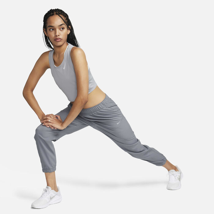 Nike Women's Dri-FIT Fast Mid-Rise Warm-Up Running Trousers Grey image number 6