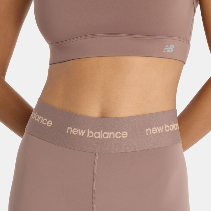 New Balance Women's Sleek Sport Leggings Beige image number 4