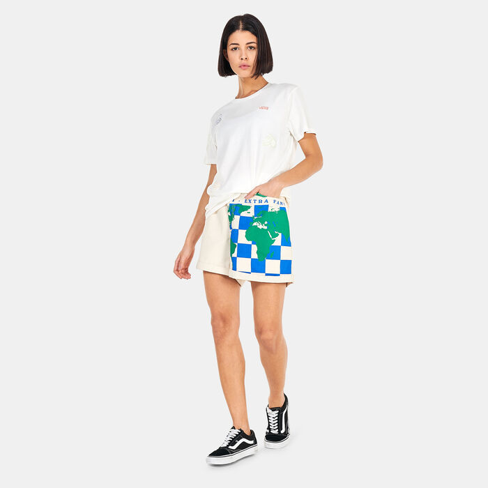 Vans Women's Anaheim Paisley Check T-Shirt White image number 1