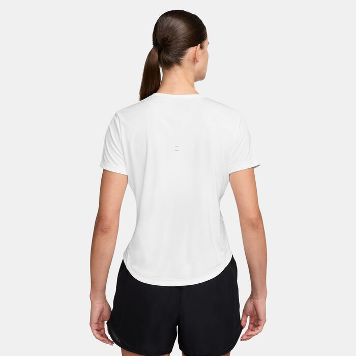 Nike Women's Tempo Swoosh Dri-FIT Running Top White Nike Women's Tempo Swoosh Dri-FIT Running Top White image number 1