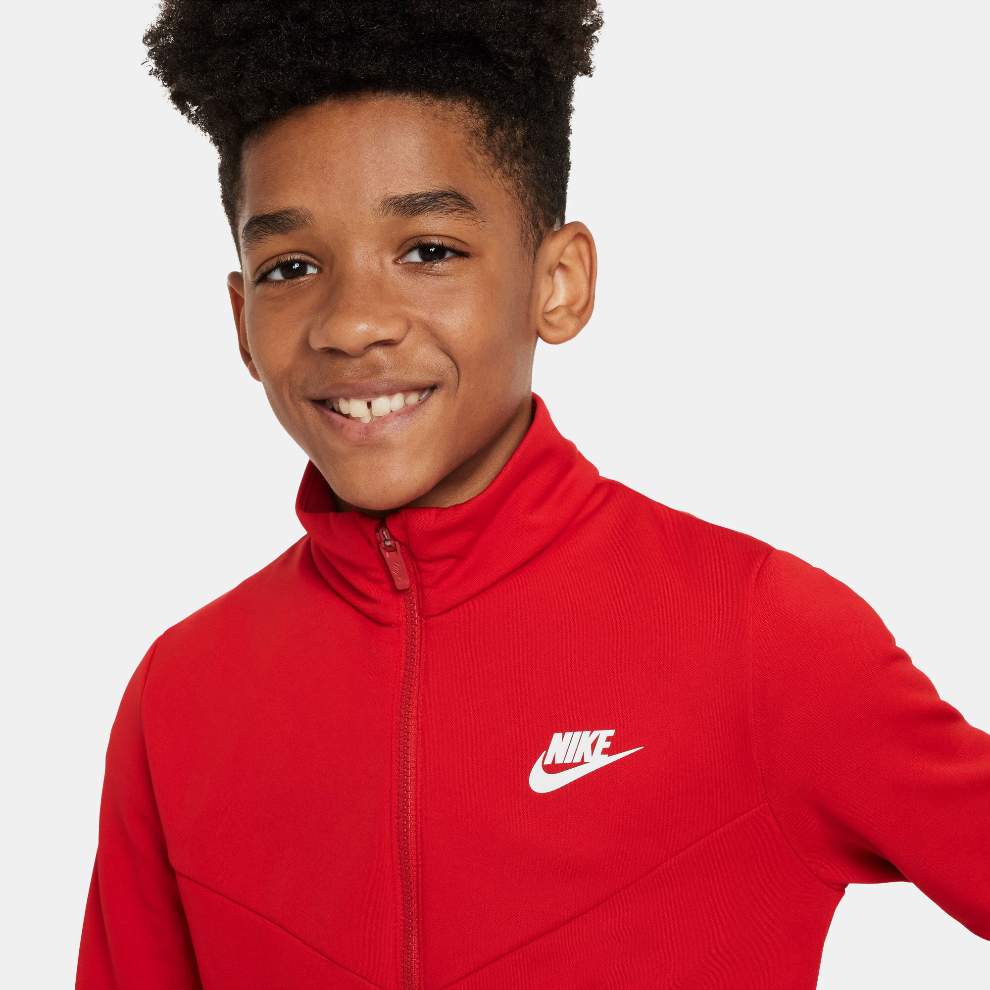 Red nike tracksuit kids clearance