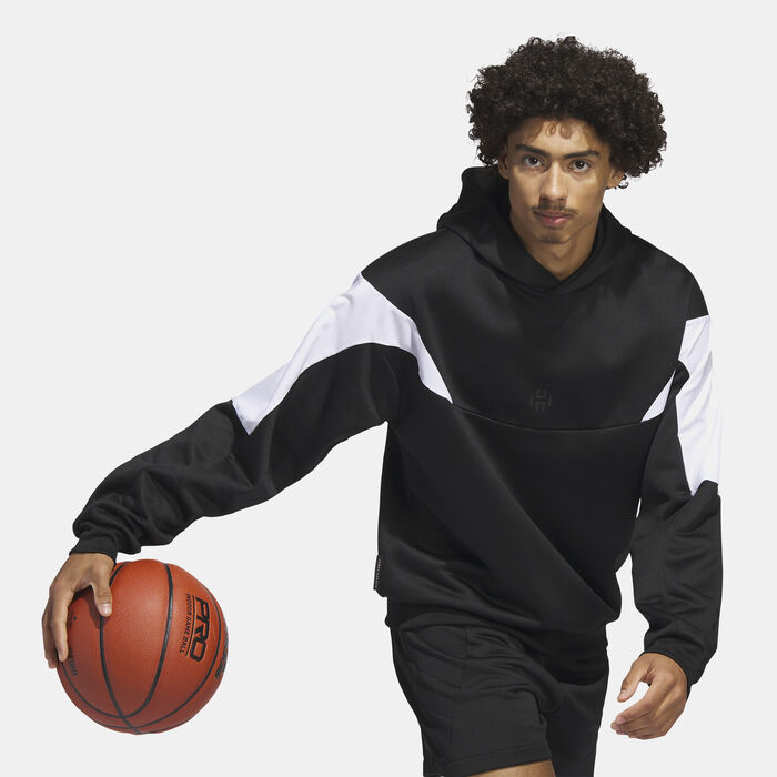 adidas Originals Men's Harden Travel Basketball Hoodie Black image number 2