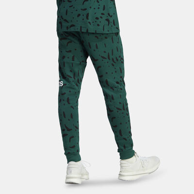 adidas Men's Essentials Allover Print Pants Green