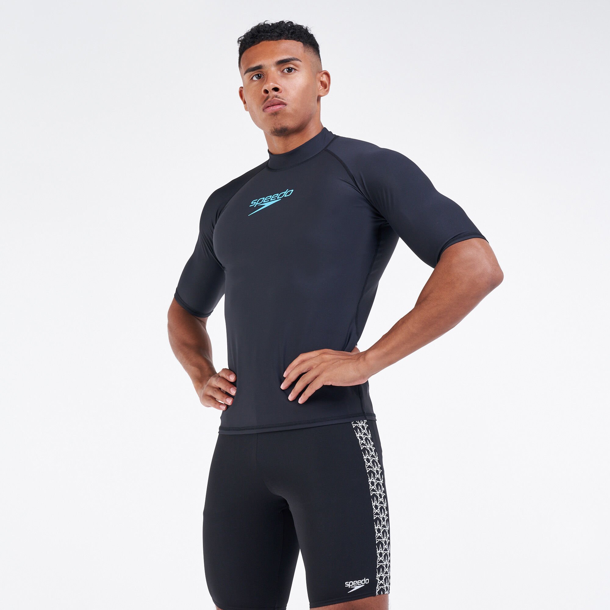 Speedo rash guard men discount