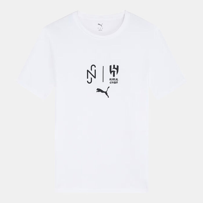 PUMA Men's Neymar Jr. Al Hilal Logo T-Shirt White PUMA Men's Neymar Jr. Al Hilal Logo T-Shirt White image number 0