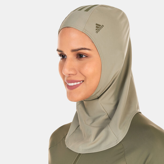 adidas Women's 3-Stripes Swimming Hijab Green adidas Women's 3-Stripes Swimming Hijab Green image number 0