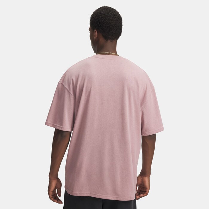 Under Armour Men's Woven Label Heavyweight T-Shirt Pink Under Armour Men's Woven Label Heavyweight T-Shirt Pink image number 1