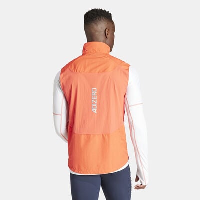 adidas Men's Adizero Half-Zip Running Vest Red adidas Men's Adizero Half-Zip Running Vest Red
