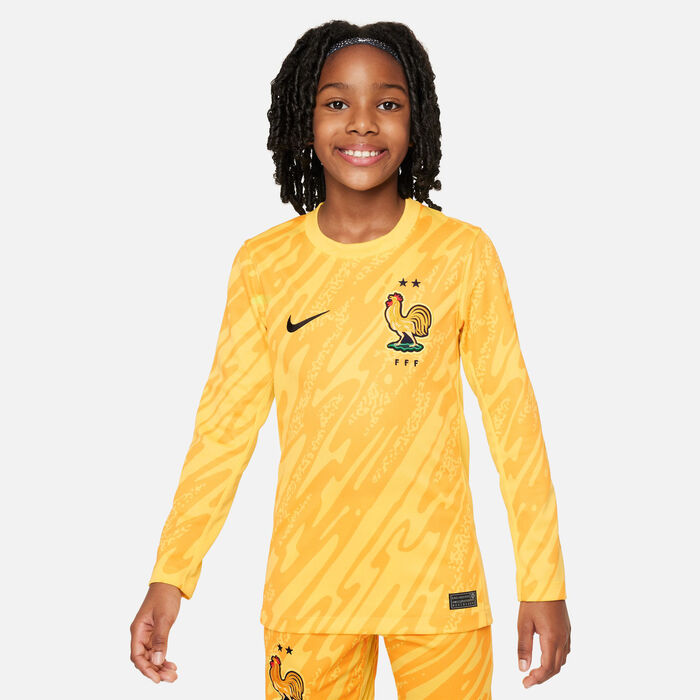 Nike Kids' France 24/25 Goalkeeper Replica Football Jersey yellow Nike Kids' France 24/25 Goalkeeper Replica Football Jersey yellow image number 0