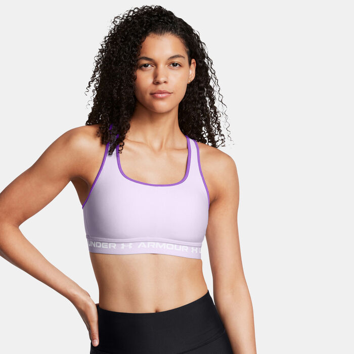 Under Armour Women's Armour Medium-Support Training Sports Bra Purple image number 0