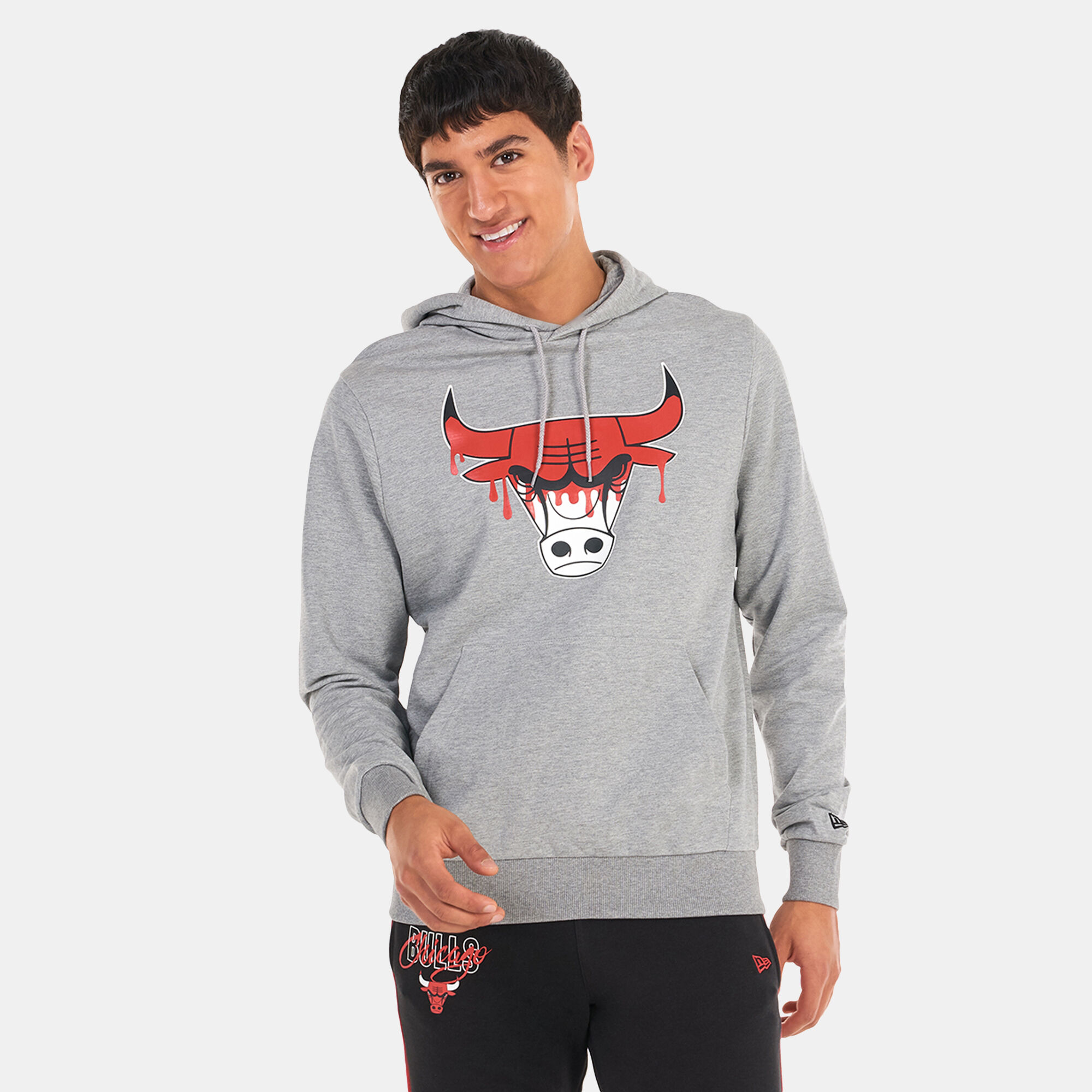 Men s Chicago Bulls NBA Drip Logo Hoodie Grey New Era in KSA SSS