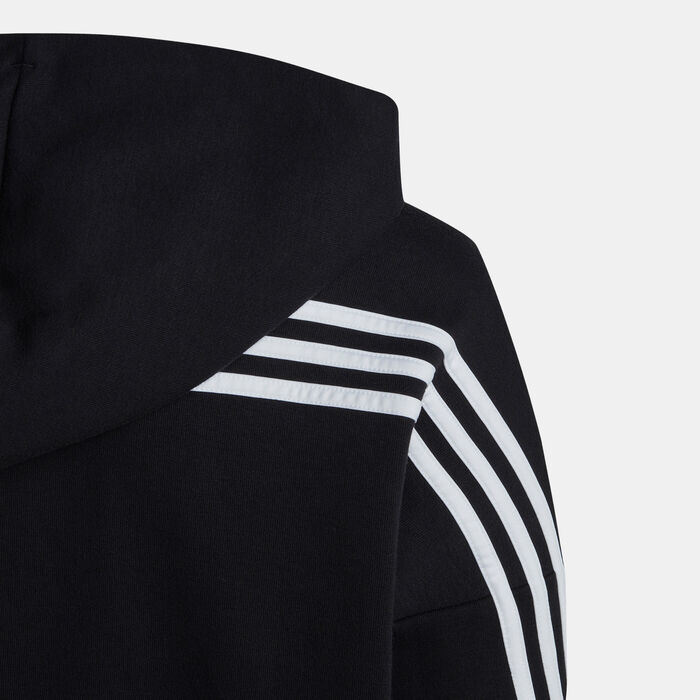 adidas Kids' Future Icons 3-Stripes Full-Zip Hoodie (Older Kids) Black image number 2