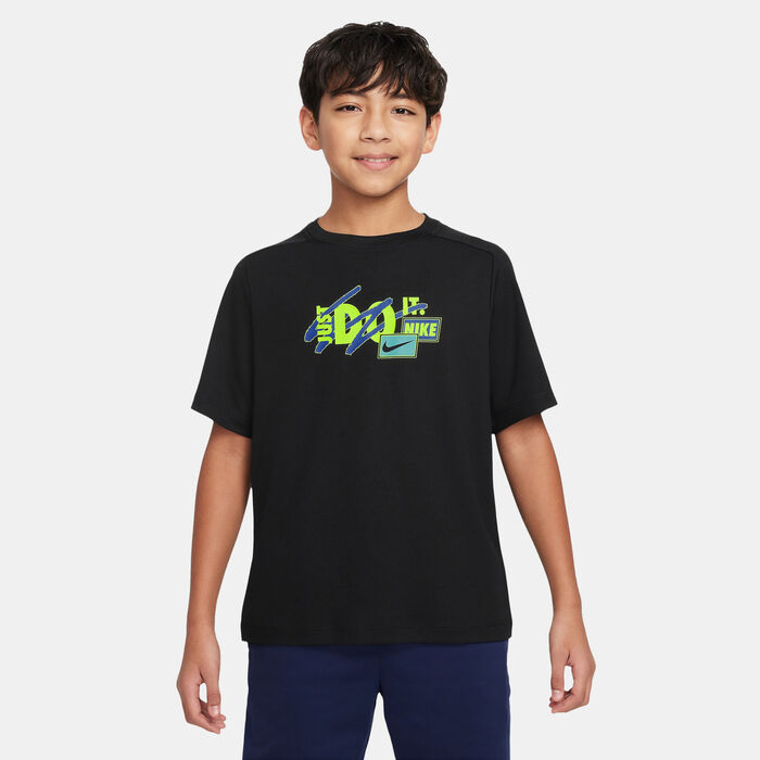 Nike Kids' Dri-FIT Printed T-Shirt (Older Kids) Black Nike Kids' Dri-FIT Printed T-Shirt (Older Kids) Black image number 0