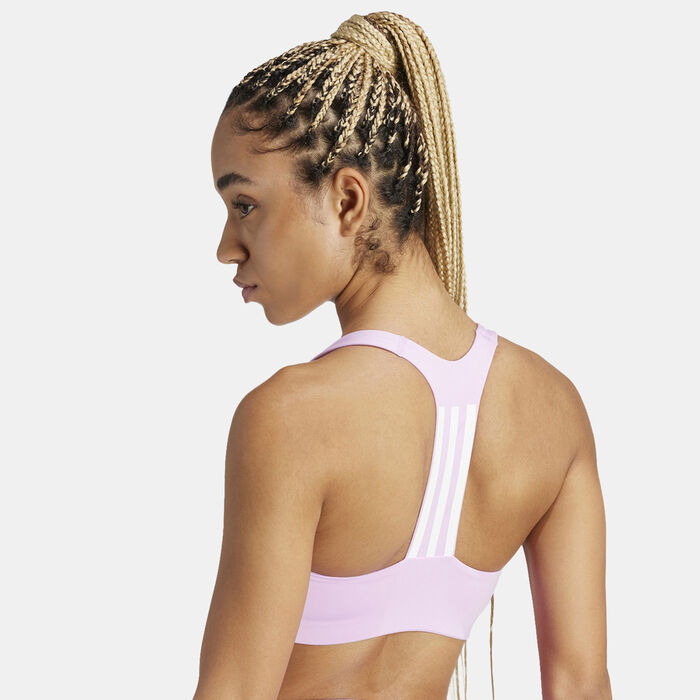adidas Women's Powerimpact Medium-Support Sports Bra Pink image number 1