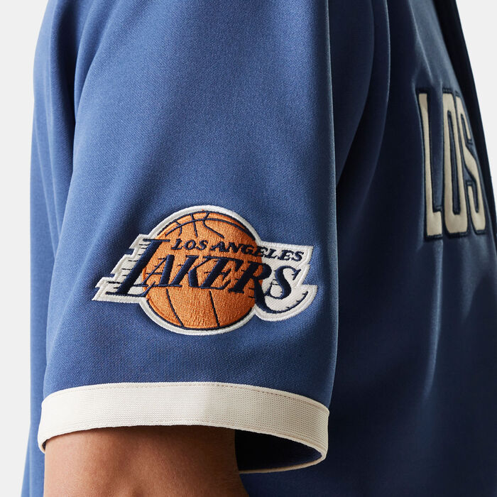 New Era Men's NBA Los Angeles Lakers Snap-Button Shirt Blue New Era Men's NBA Los Angeles Lakers Snap-Button Shirt Blue image number 5