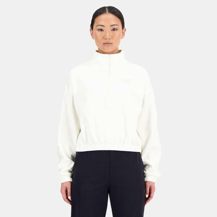 New Balance Women's Relentless Performance Fleece 1/4 Zip Top Black New Balance Women's Relentless Performance Fleece 1/4 Zip Top Black image number 0