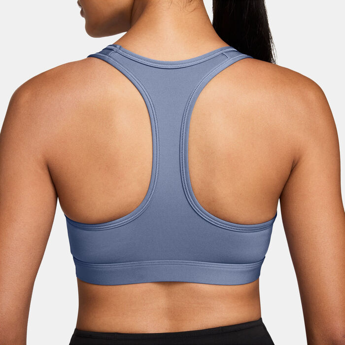 Nike Women's Swoosh Medium Support Training Sports Bra Blue Nike Women's Swoosh Medium Support Training Sports Bra Blue image number 2