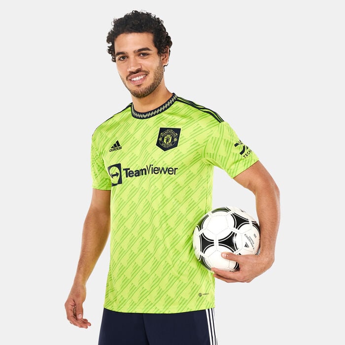 adidas Men's Manchester United Stadium Third Jersey - 2022/23 yellow adidas Men's Manchester United Stadium Third Jersey - 2022/23 yellow image number 0