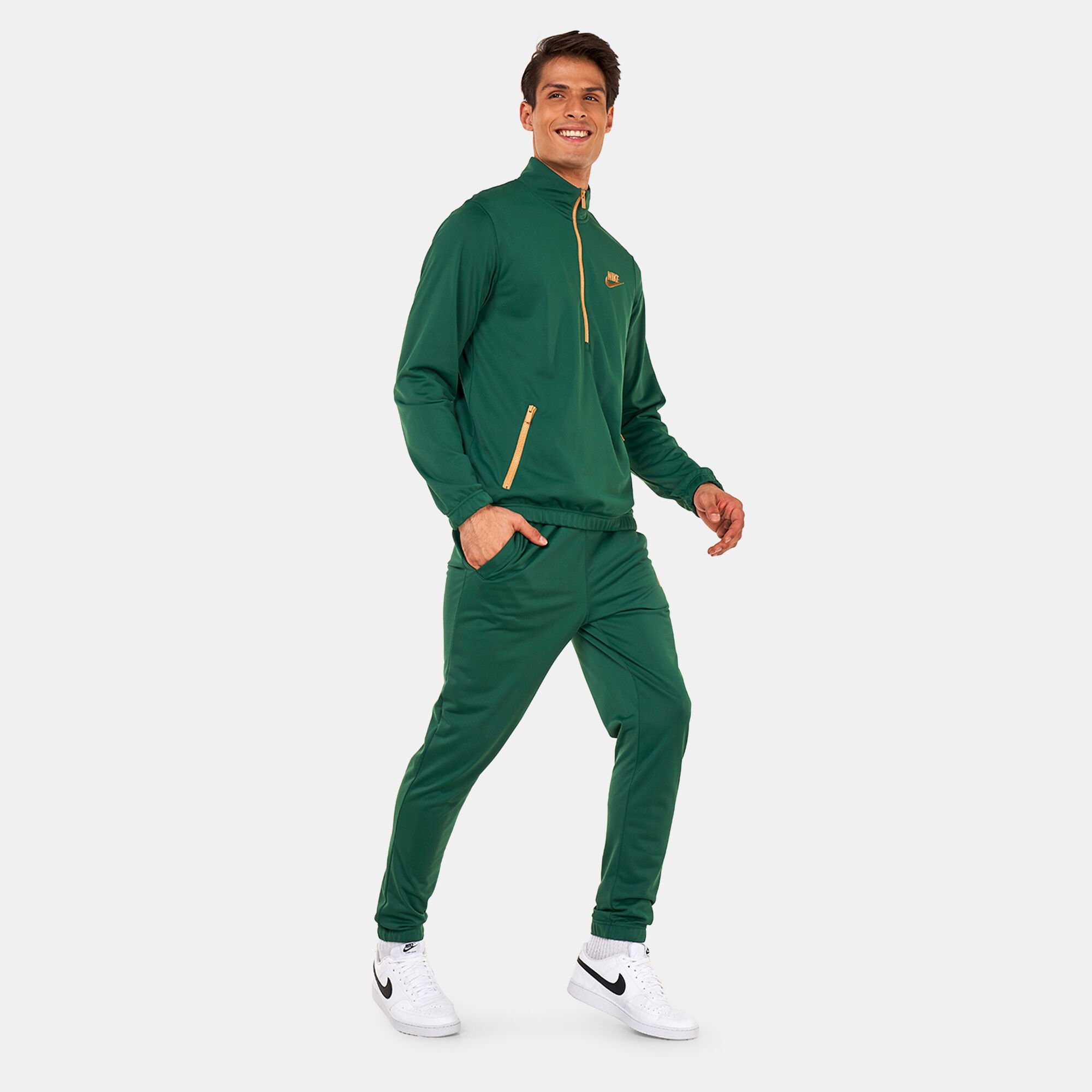Green nike cheap tracksuit mens