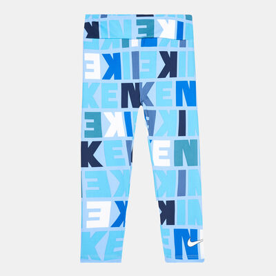 Nike Kids' Block Print Printed Leggings (Baby & Toddler) Blue